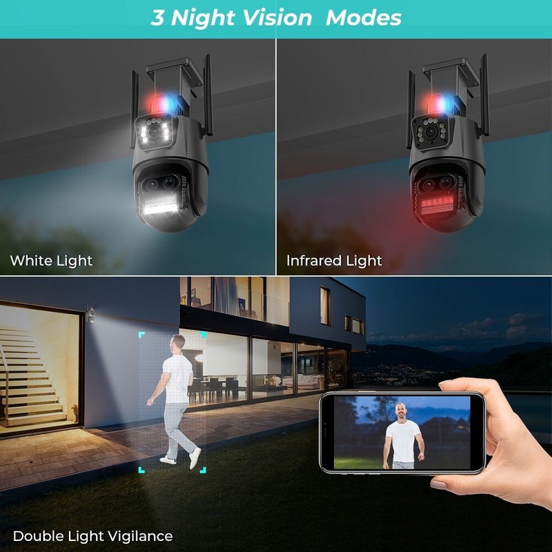 8MP Wifi Security Camera PTZ Digital Zoom Outdoor CCTV Surveillance IP SmartCam gallery