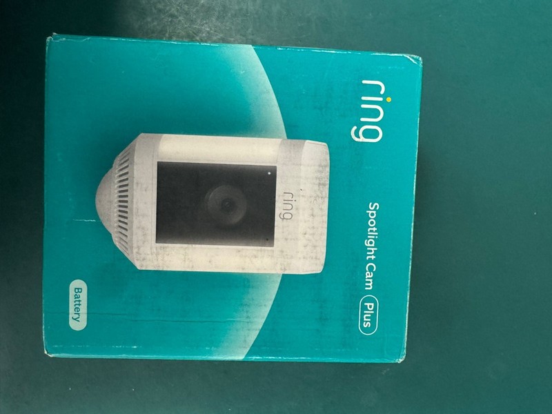 Ring Battery Powered Spotlight Camera Plus White Works With iOS & Android
