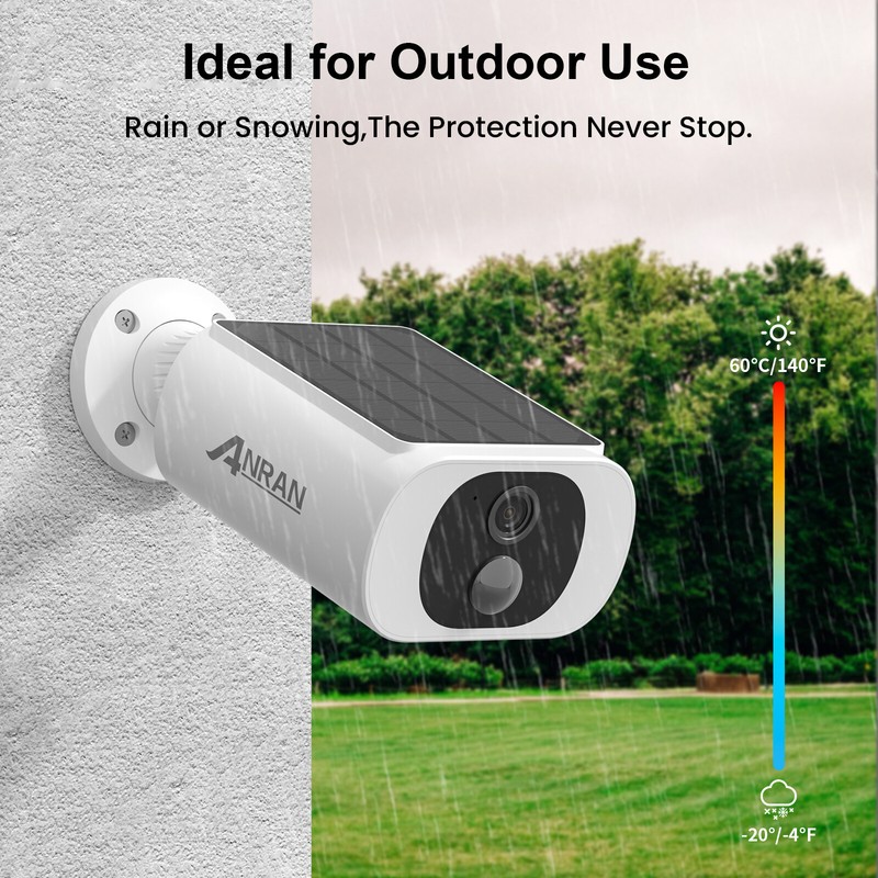 ANRAN Solar Battery Powered Wireless Security Camera System Wifi IP Outdoor gallery