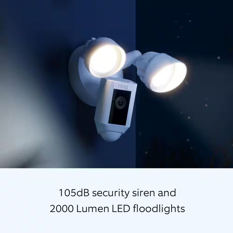 Floodlight Cam plus Wired - Outdoor Smart Security Camera with Two LED Lights, T gallery