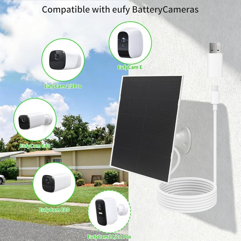 Compact 4W Solar Panel with Adjustable Mount for Outdoor Camera Charging gallery