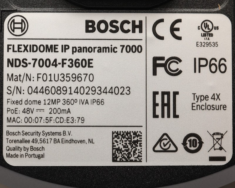 Bosch NDS-7004-F360E IP66 Outdoor Flexidome Panoramic Camera gallery