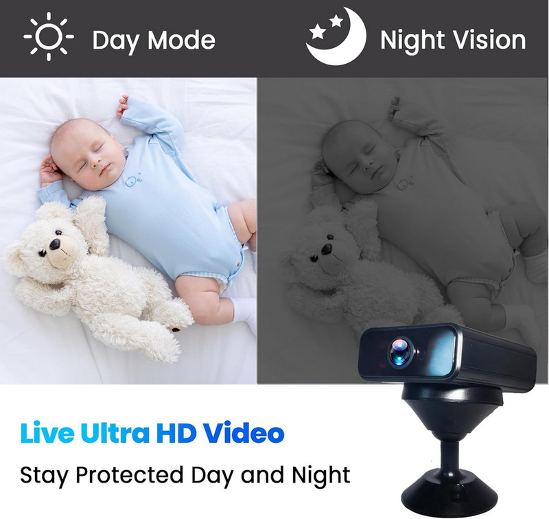 2K Ultra HD Night Vision Security Cam, Rechargeable Battery Wireless WiFi gallery