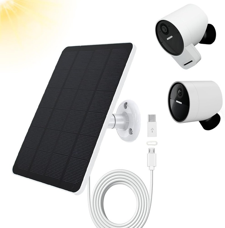 Solar Panel Compatible with Simplisafe Outdoor Camera Series 2 Wireless, 4W 5V S
