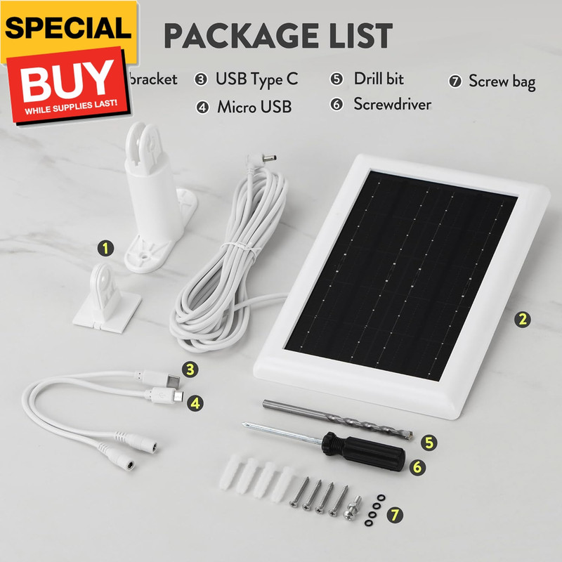 Ring Solar Panel (2nd Generation), 5W for Stick Up Cam, Stick Up Cam Pro, Spotli gallery