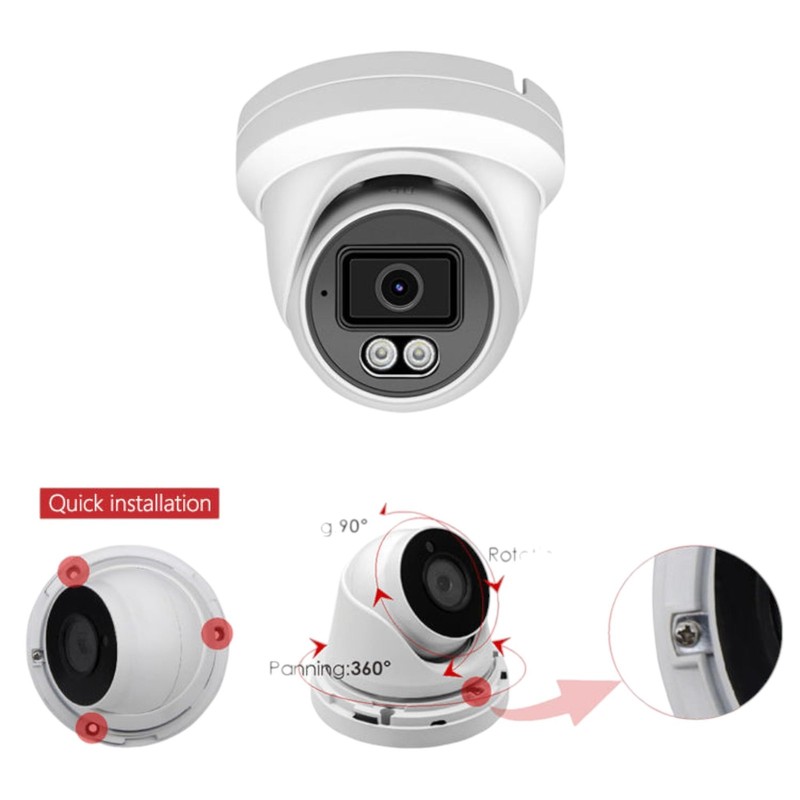 Auview 4K PoE Security Camera, 8MP IP Turret Dome, Big Sensor, Built-in White gallery