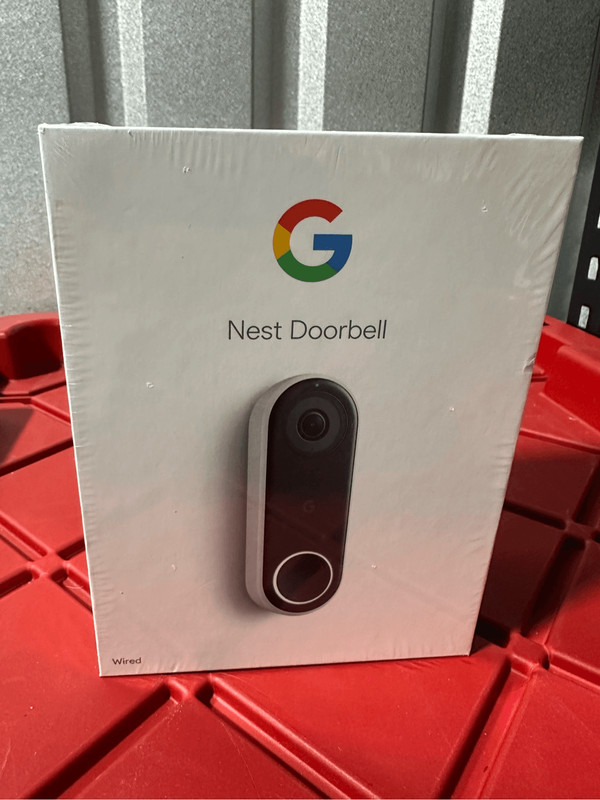Nest Hello Video Doorbell – Wired Connection – Black Front