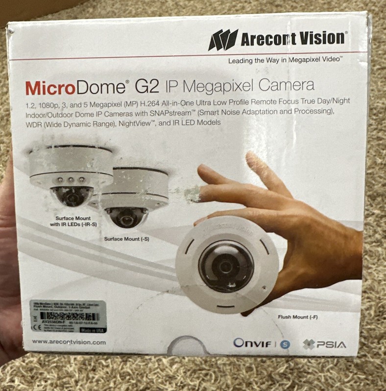 Arecont Vision AV2556DN-F 2MP FHD IP Security Camera Flush Mount Indoor Dome 2.8 gallery