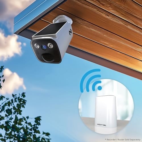 Solar Powered 2K Security Camera with Spotlight & 2-Way Audio - Wireless, White gallery