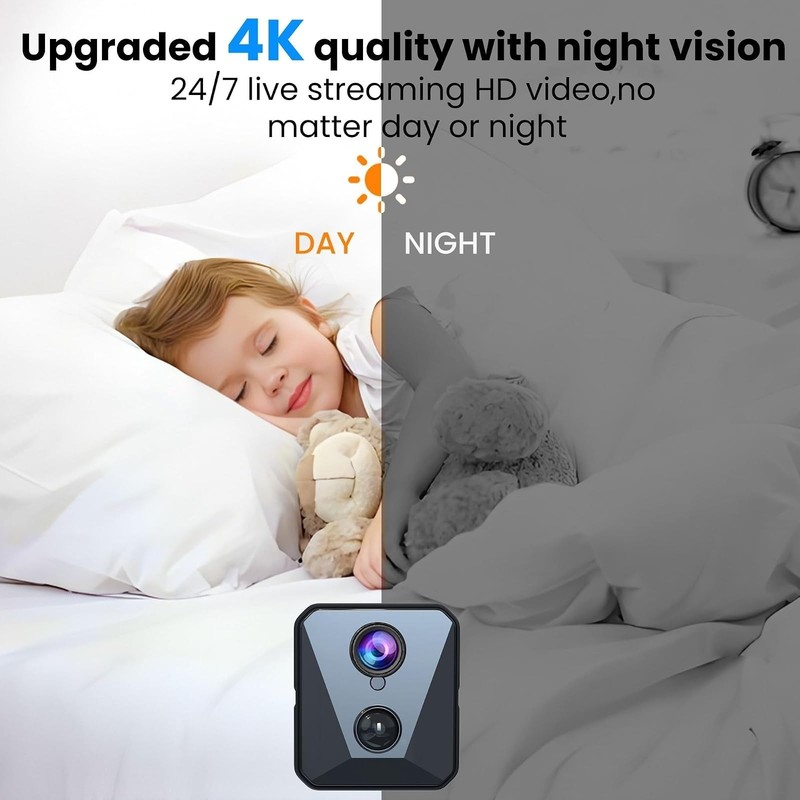 Funstorm 2K WiFi Security Camera 64GB SD Card Battery Indoor Night Vision gallery