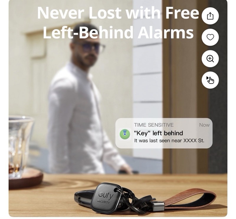 eufy SmartTrack Link, 2-Pack, iOS Only, E87B0011-4, Black, New gallery