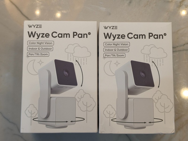 Wyze Cam Pan V3 Indoor Outdoor Camera White WYZECPAN3 Sealed Lot Of 2