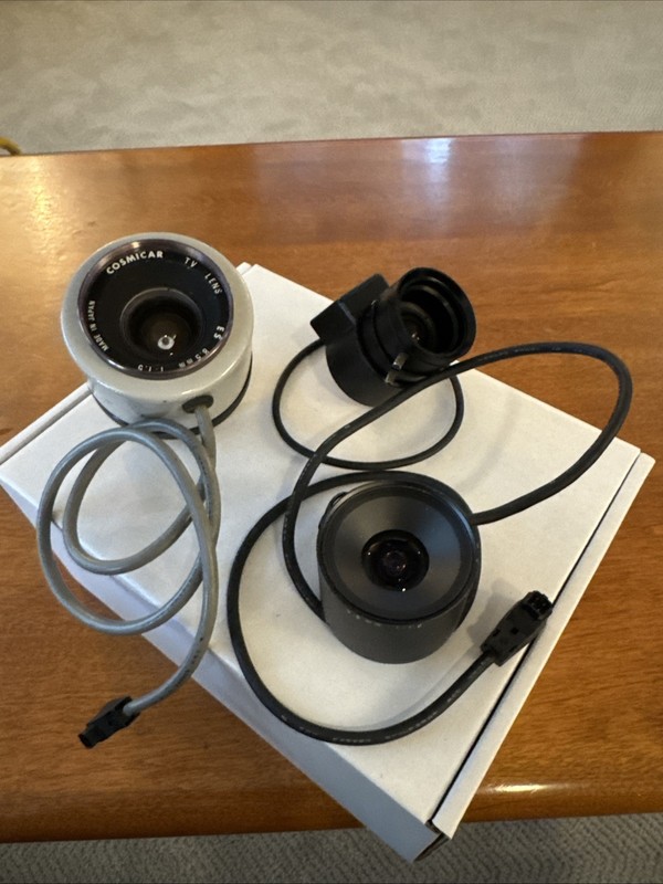 Lot Of 3 Wired CCTV Lenses For Surveillance Cameras Untested
