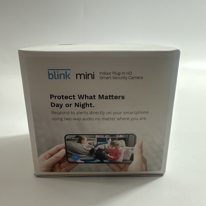 Blink Mini Compact Indoor Plug-In Smart Security Camera 1080p HD NEW gallery