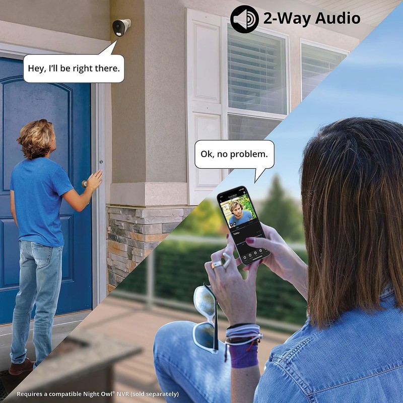 Wired IP 4MP Deterrence with 2-Way Audio - White gallery