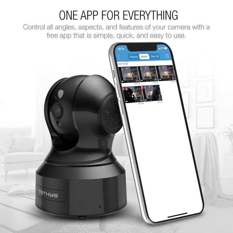 Wireless Security Camera 1080P Indoor Alexa Pan Tilt WiFi Dome Night Vision gallery
