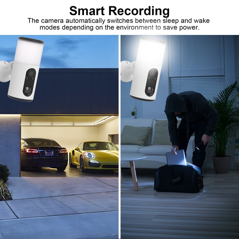 ANRAN 2K Floodlight Solar Security Camera Wireless Outdoor Home PIR Night Vision gallery