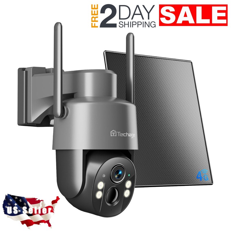 2.5K 4G Camara De Seguridad Sin Wifi Con Panel Solar Audio Para Casas Exteriores