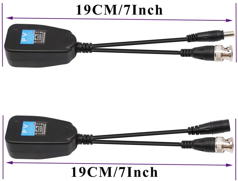 Video Balun RJ45 to BNC Transceiver Transmitter HD-CVI/TVI/AHD/CVBS with DC P... gallery