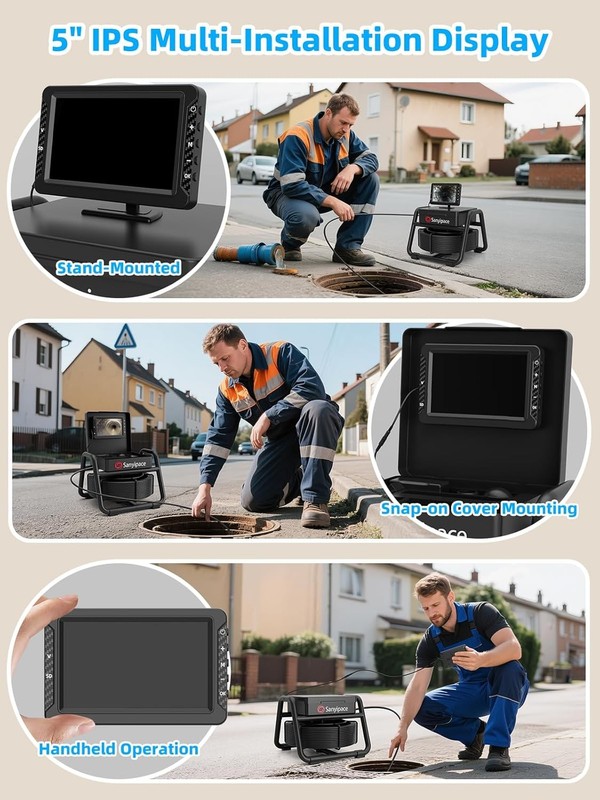 Pipe Inspection Camera 5 IPS HD 32GB DVR Waterproof gallery