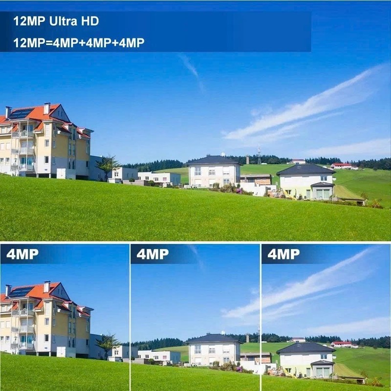 Solar Camera Outdoor Wireless 12MP WiFi 360° PTZ Security 10X Zoom PTZ CCTV gallery