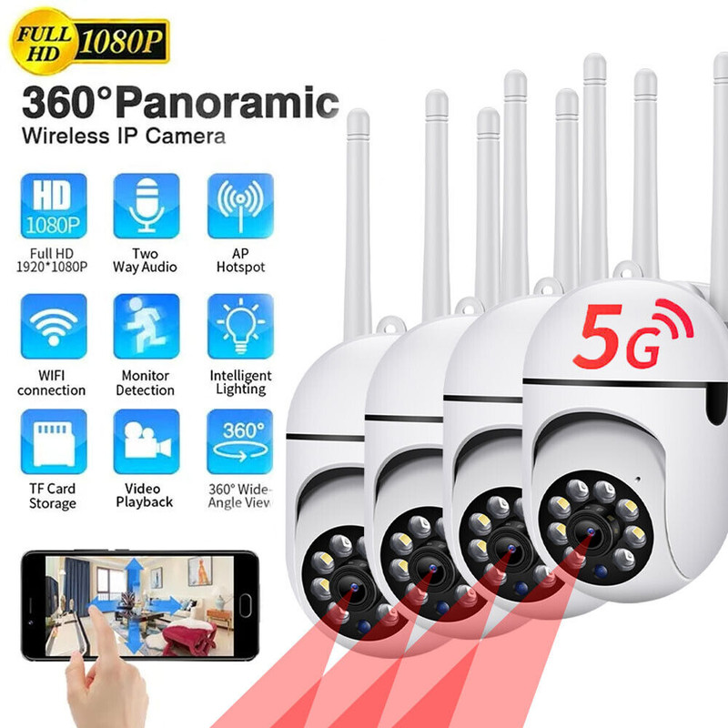 4PCS Camaras De Seguridad Para 360 5G WIFI Inalambrica Con Vision Nocturna Audio gallery