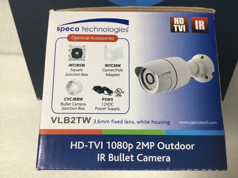 Speco VLB2TW Security Color Camera W/ 2MP 3.6mm HD-TVI 1080P / 960H Analog NEW! gallery