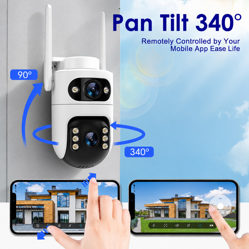 boykeep Outdoor Security Camera 5G Wireless WiFi Dual Lens Smart home PTZ 4PCS gallery