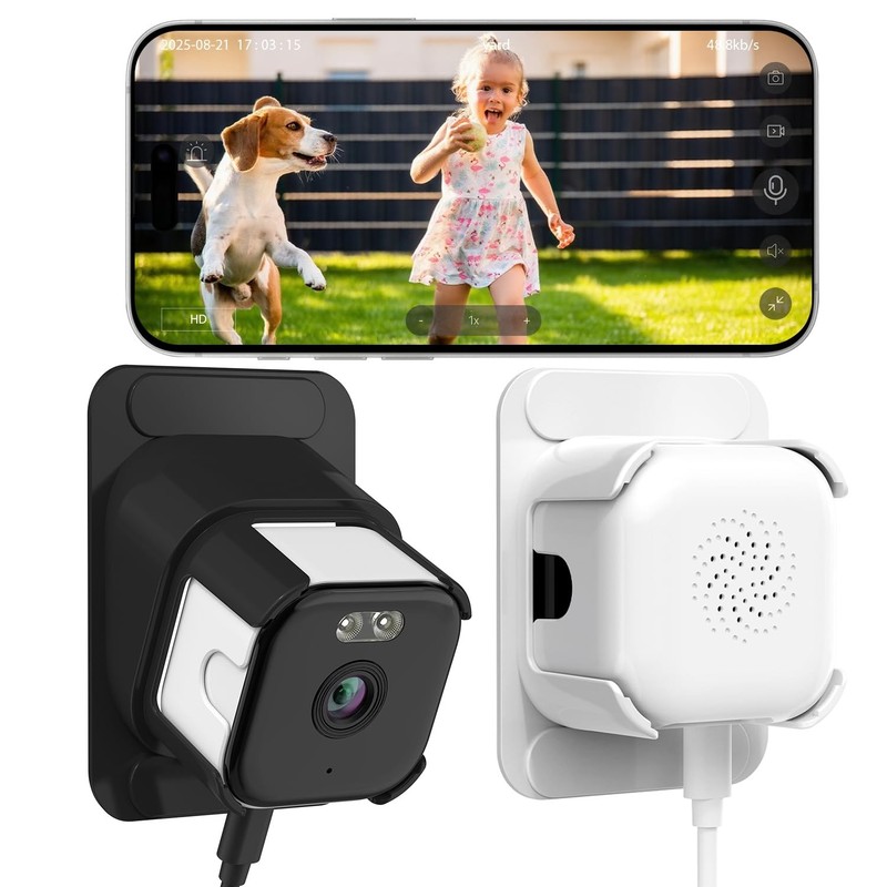 3MP 2K Window Camera, 2.4GHz & 5GHz WiFi Indoor Cameras for 2 Pack, White