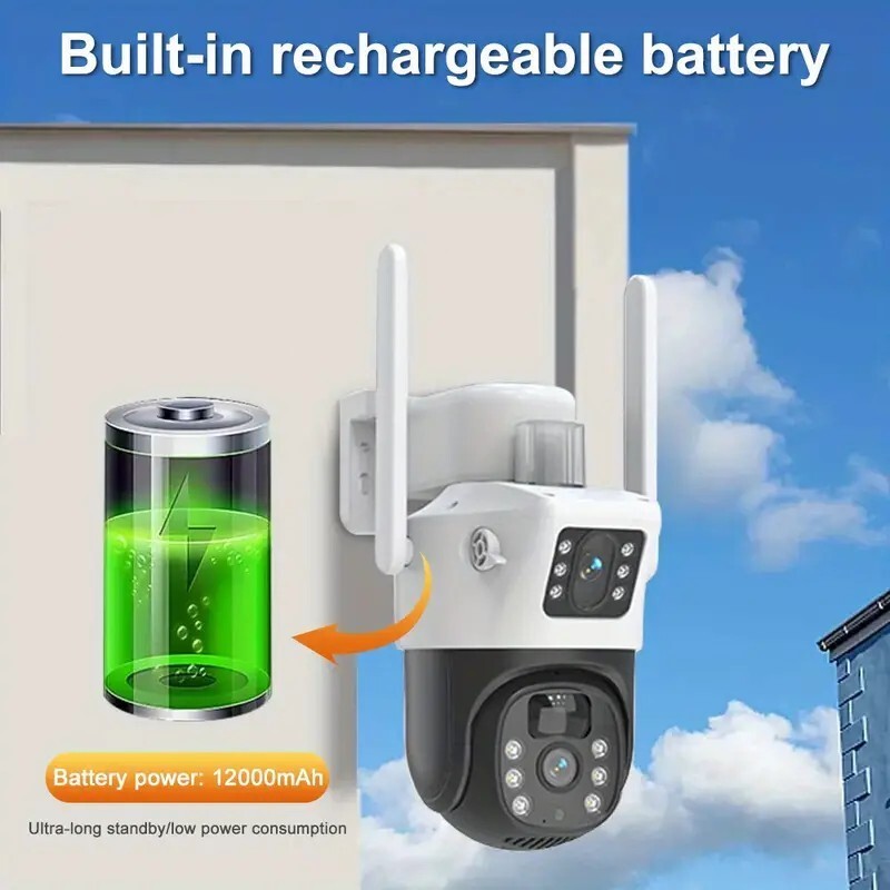 5PCS WiFi 4MP Wireless Solar Power PTZ Camera Security CCTV Surveillance Outdoor gallery