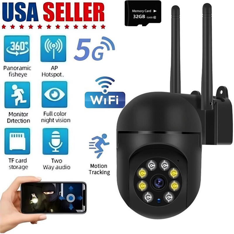 Camara De Seguridad Wifi Inalambrica 5G Para Casa Interior Con Audio y Microfono