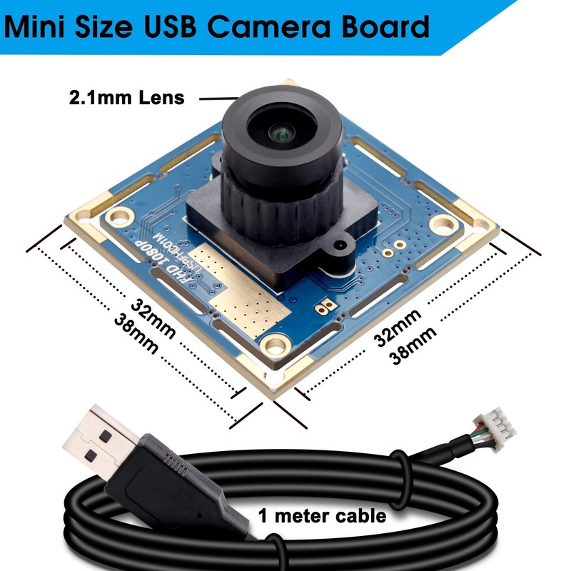 1080P HD USB Module with 2.1mm Lens, 2MP OV2710 CMOS Board , 30fps/720P 60fps... gallery