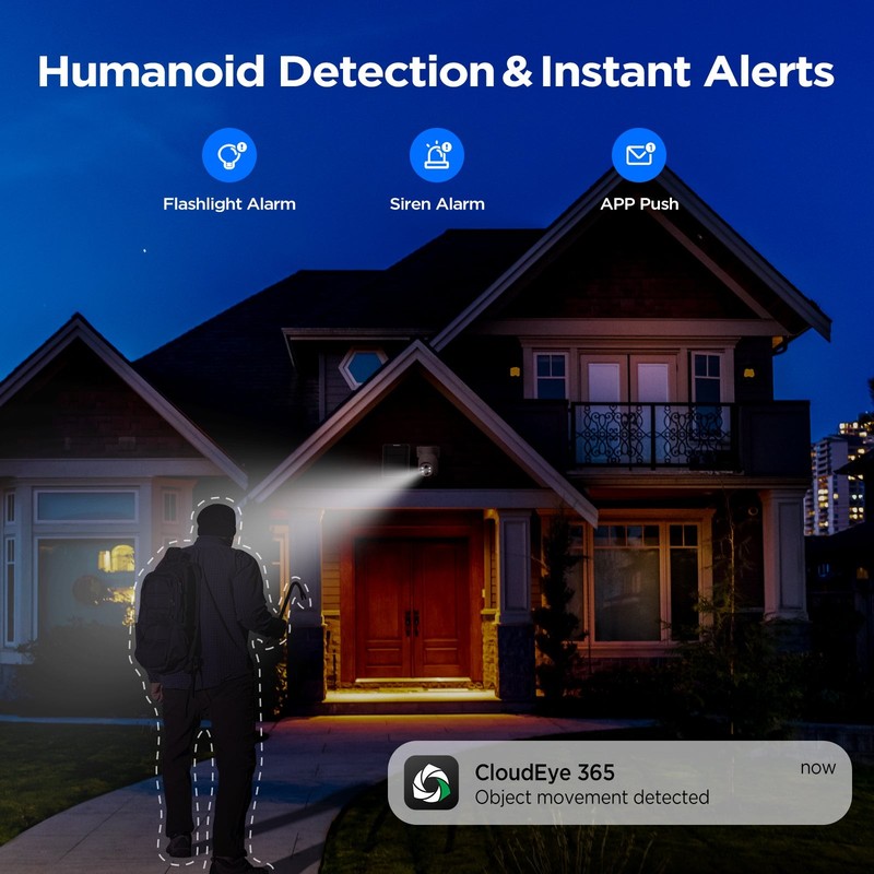 4MP Solar Battery Powered Security Camera System with 10CH WiFi NVR 2-Way Talk gallery