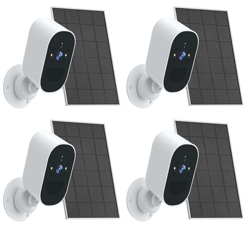 4Pack WiFi HD 1080P Surveillance IP Camera Wireless Solar Camera Home Security