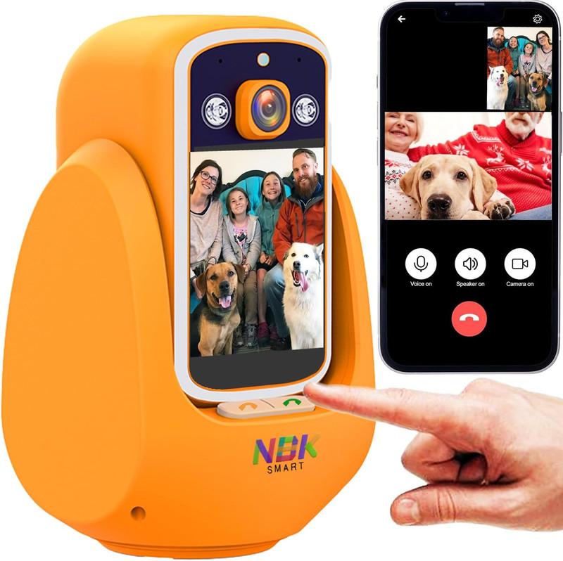 2 Way Camera Audio/Video,2.8”Screen Pan/Tilt Wifi AI Motion Detection for Baby/