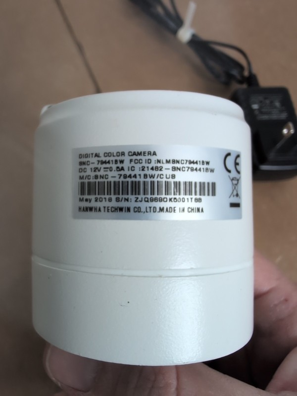Wisenet Digital Color Camera Hanwha Techwin 8NC-794418W gallery