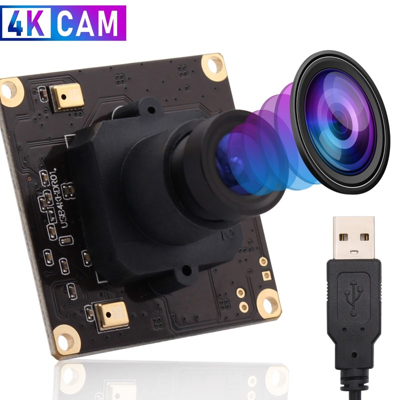 ELP USB with Camera 3.6mm Lens 4K Hd USB Camera Module for Linux Windows Android