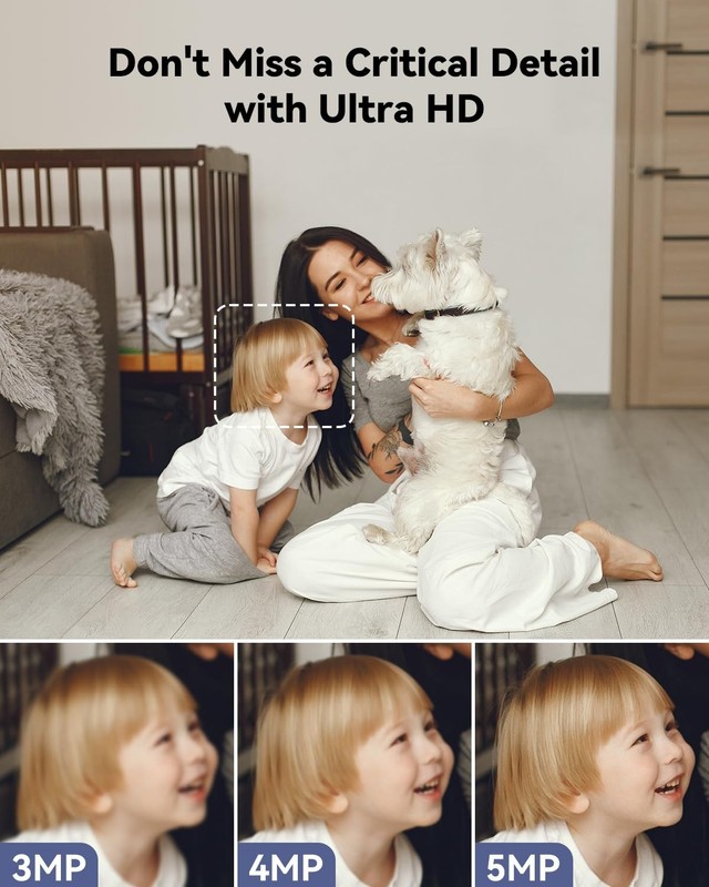 10MP Indoor Security Camera, 360° Pan-Tilt Baby & Pet Monitor, WiFi, Night Visio gallery