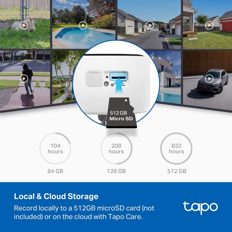 TP-Link C400 KIT Outdoor Battery Camera w/Solar Panel Base, Wireless, 1080P, ... gallery