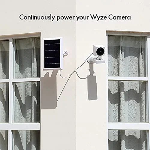 Solar Panel Compatible Wyze Cam Outdoor Continous Charging V2 Power 2 Pack NEW gallery