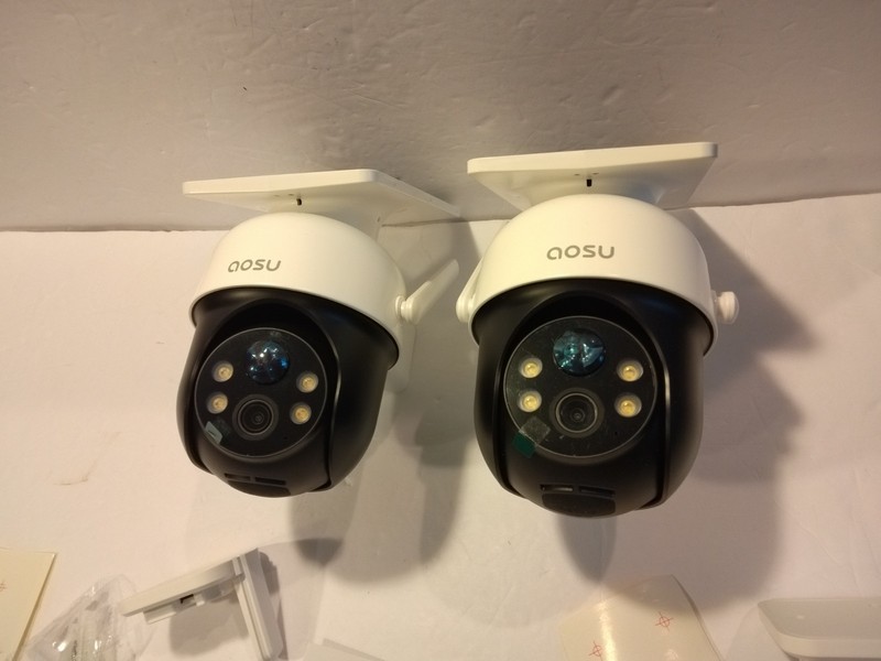 AOSU Wireless Solar Outdoor Security Cameras Bundle - 2 gallery