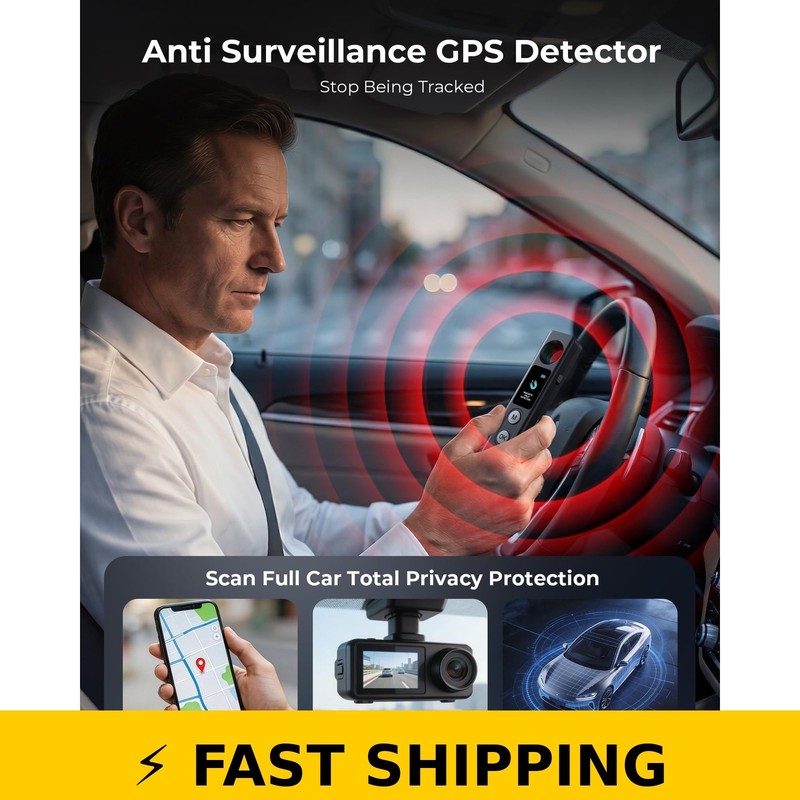 Apeemu Anti-Spy Camera Finder with LED Screen & Rechargeable Bug Detector gallery