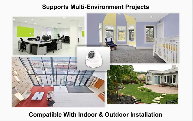 1080p Security Camera HD TVI AHD Night Vision All Weather CCTV Cable and Power gallery