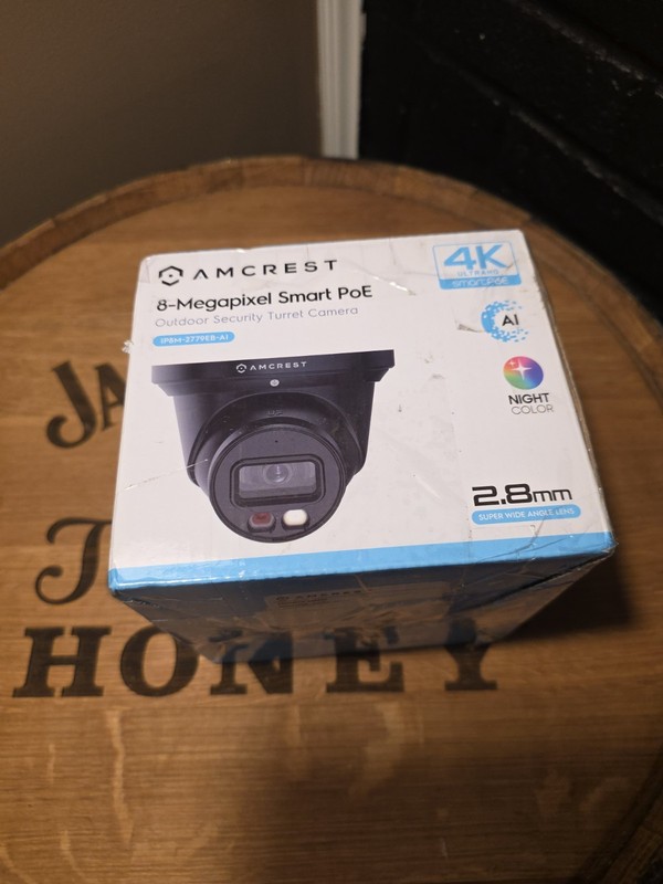 Amcrest 8-MEGAPIXEL IP8M-2779EB-AI Smart PoE Outdoor Security Camera Black