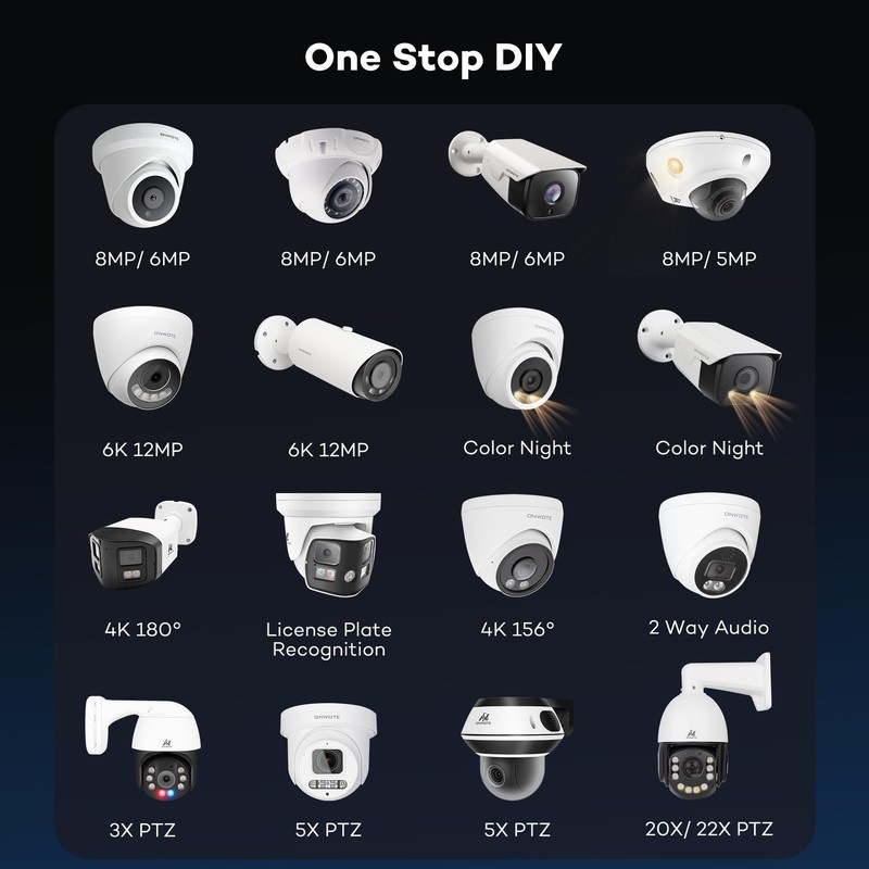 PoE IP Security Camera, 2 Way Audio, Smart Color Night Vision, AI Human Vehic... gallery