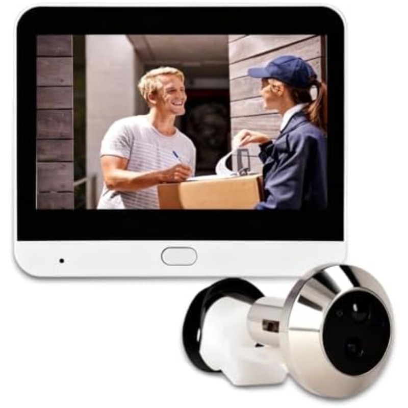 1080P Video Door Viewer 4.3″ Color Monitor Two Way Talk Night Vision