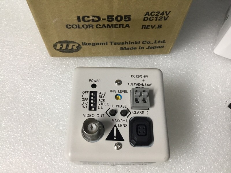 Ikegami ICD-505 Security Color Camera W/ 5-50mm 520TVL Wall Mount Bracket NEW! gallery