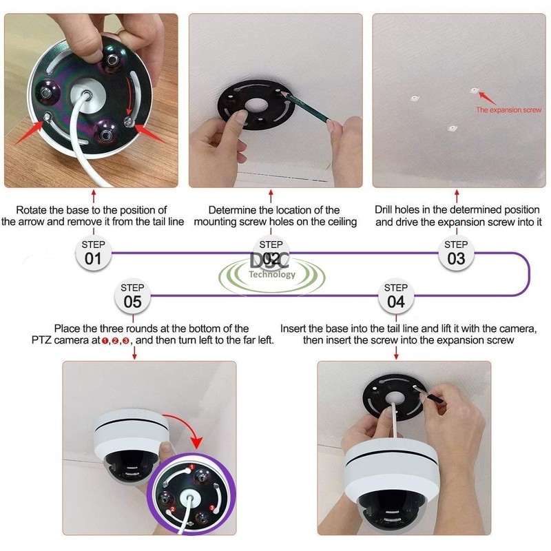 5MP Full HD PTZ IP Camera Outdoor 4X Optical Zoom Mini Speed Dome Cam POE P2P gallery