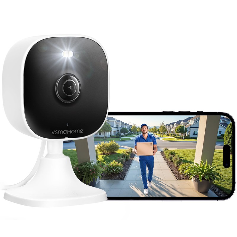 4MP Cameras for Home Security with Audio and Video, Indoor Security Camera fo…