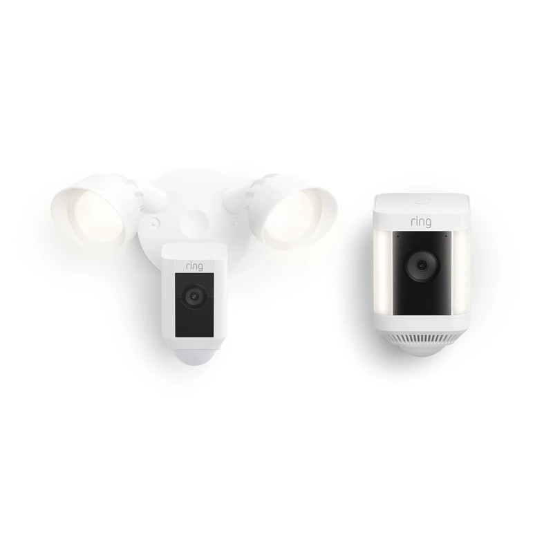 White Ring Floodlight Cam Plus & Spotlight Cam Plus Set